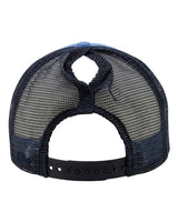 Infinity Her ROSIE Women's Foam Trucker Cap #color_Light Blue/ Navy/ Navy/ Graffiti