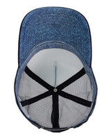 Infinity Her ROSIE Women's Foam Trucker Cap #color_Light Blue/ Navy/ Navy/ Graffiti