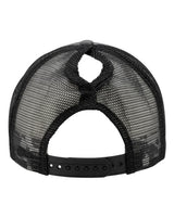 Infinity Her ROSIE Women's Foam Trucker Cap #color_Slate/ Black/ Black/ Cow