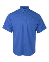 Paragon 700 Hatteras Performance Short Sleeve Fishing Shirt #color_Vivid Blue