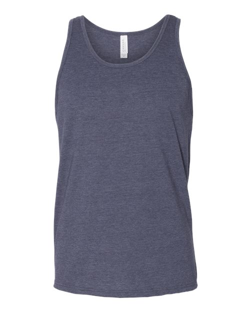 Bella + Canvas 3480 Unisex Jersey Tank #color_HEATHER NAVY