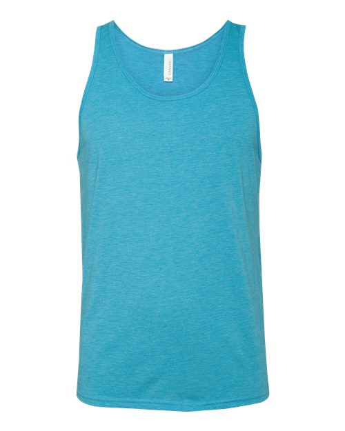 Bella + Canvas 3480 Unisex Jersey Tank #color_AQUA TRIBLEND