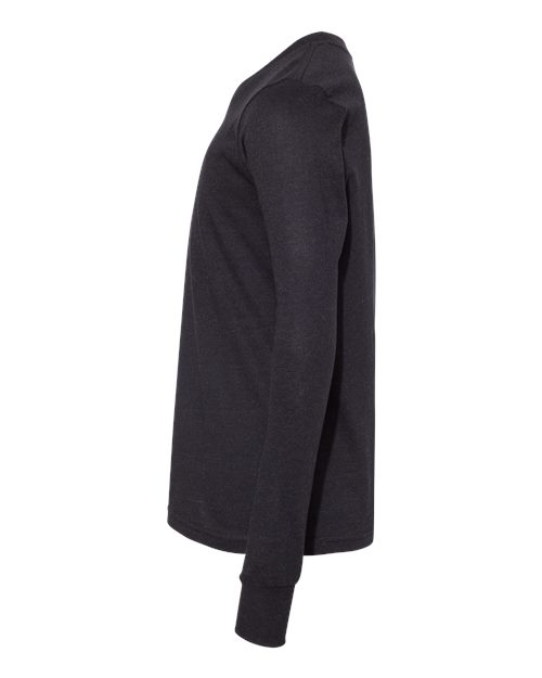Bella + Canvas 3501Y Youth Jersey Long-Sleeve T-Shirt #color_BLACK HEATHER