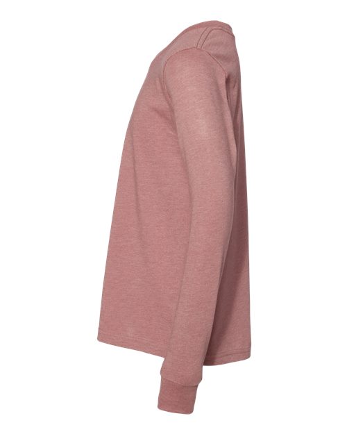 Bella + Canvas 3501Y Youth Jersey Long-Sleeve T-Shirt #color_HEATHER MAUVE