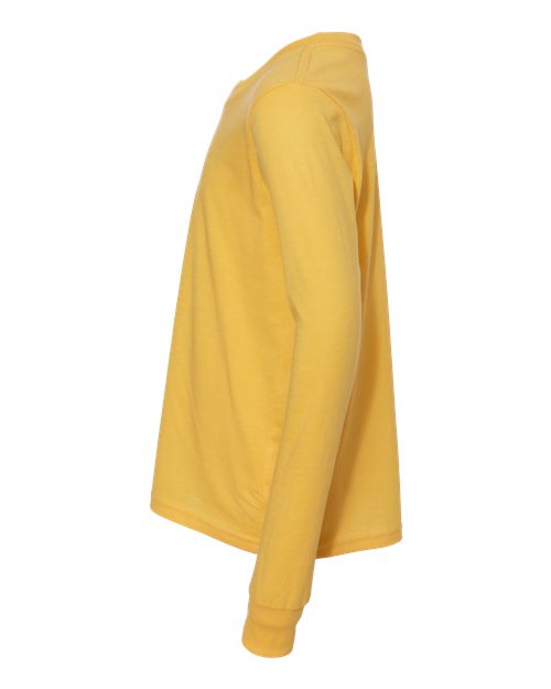 Bella + Canvas 3501Y Youth Jersey Long-Sleeve T-Shirt #color_HTHR YELLOW GOLD