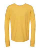 Bella + Canvas 3501Y Youth Jersey Long-Sleeve T-Shirt #color_HTHR YELLOW GOLD