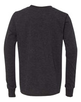 Bella + Canvas 3501Y Youth Jersey Long-Sleeve T-Shirt #color_CHAR-BLK TRIBND