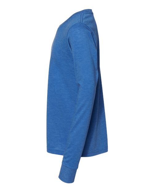 Bella + Canvas 3501Y Youth Jersey Long-Sleeve T-Shirt #color_TR ROYAL TRIBLND