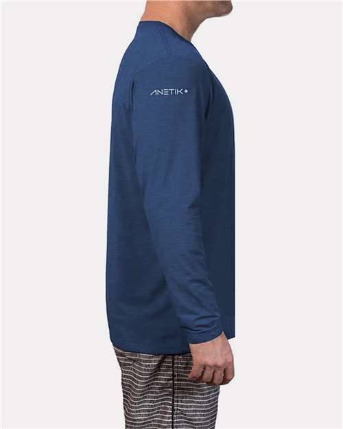 ANETIK MVLPRL8 Low Pro Tech Long Sleeve T-Shirt #color_Navy Heathered