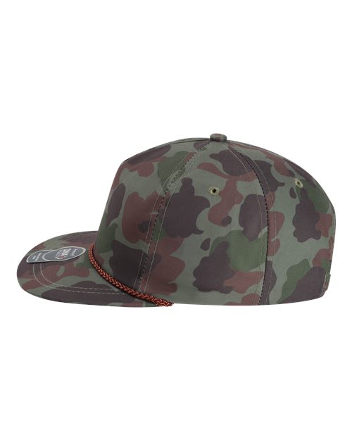 Imperial DNA010 The Aloha Rope Cap #color_Frog Skin Camo/ Green