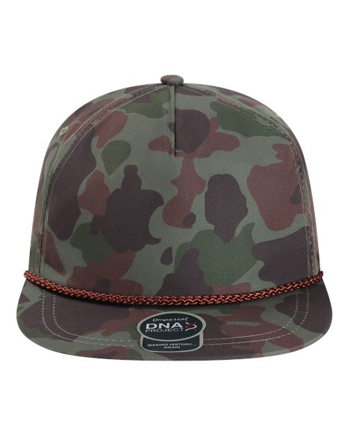 Imperial DNA010 The Aloha Rope Cap #color_Frog Skin Camo/ Green