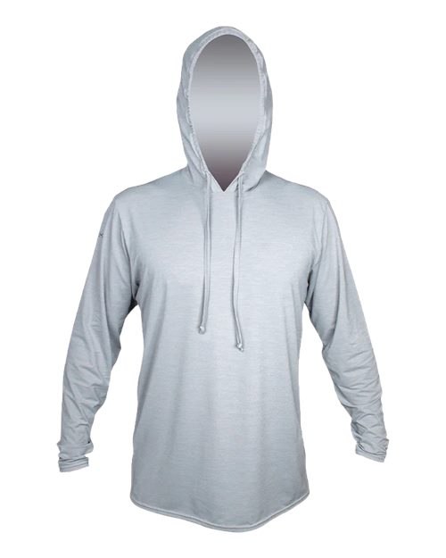 ANETIK MVLPRH8 Low Pro Tech Hooded Long Sleeve T-Shirt #color_Alloy Heathered