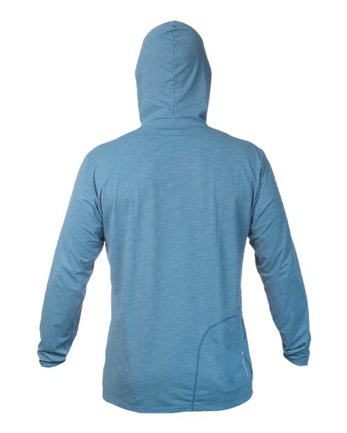 ANETIK MVLPRH8 Low Pro Tech Hooded Long Sleeve T-Shirt #color_Bahama Heathered