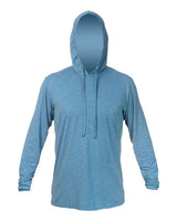 ANETIK MVLPRH8 Low Pro Tech Hooded Long Sleeve T-Shirt #color_Bahama Heathered