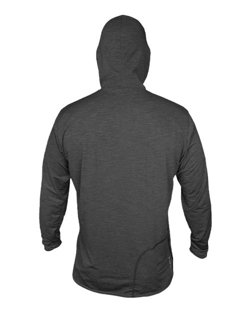 ANETIK MVLPRH8 Low Pro Tech Hooded Long Sleeve T-Shirt #color_Charcoal Heathered