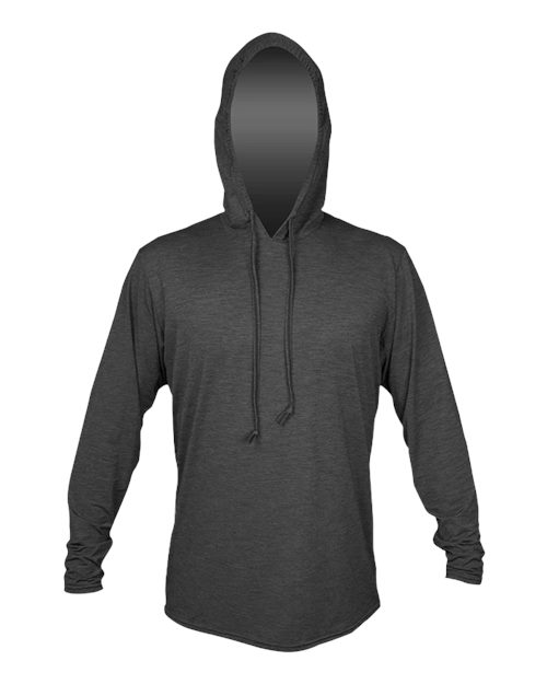 ANETIK MVLPRH8 Low Pro Tech Hooded Long Sleeve T-Shirt #color_Charcoal Heathered