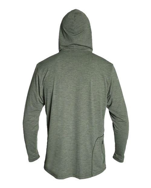 ANETIK MVLPRH8 Low Pro Tech Hooded Long Sleeve T-Shirt #color_Dark Olive Heathered