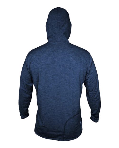 ANETIK MVLPRH8 Low Pro Tech Hooded Long Sleeve T-Shirt #color_Navy Heathered