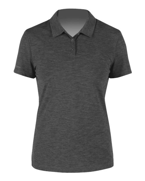 ANETIK WPBRZS1 Women's Breeze Tech Polo #color_Charcoal Heathered