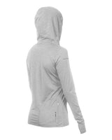 ANETIK WSBRZH0 Women's Breeze Tech Hooded Long Sleeve T-Shirt #color_Alloy Heathered