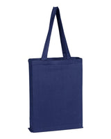 Q-Tees Q800GS Canvas Gusset Promotional Tote #color_Navy
