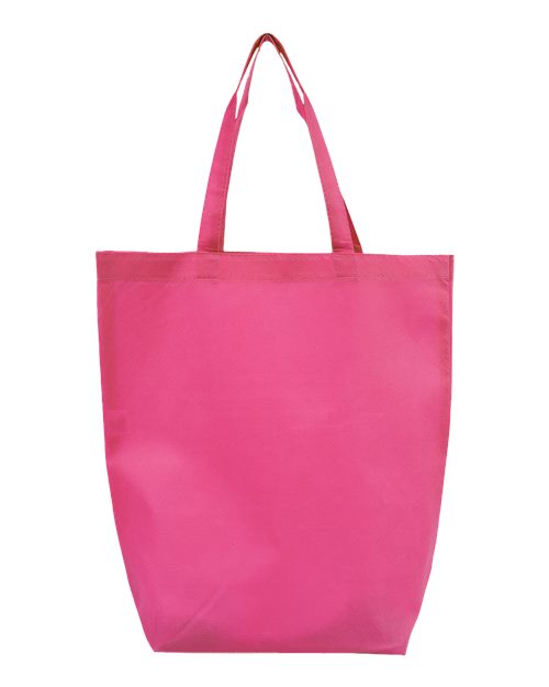 Q-Tees Q1251 Non-Woven Gusset Bottom Tote #color_Hot Pink