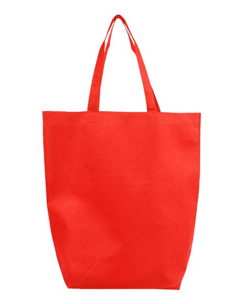 Q-Tees Q1251 Non-Woven Gusset Bottom Tote #color_Red