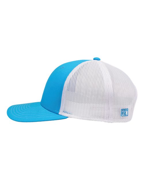 The Game GB452E Everyday Trucker Cap #color_Aqua Blue/ White