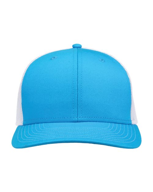 The Game GB452E Everyday Trucker Cap #color_Aqua Blue/ White