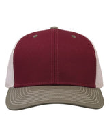 The Game GB452E Everyday Trucker Cap #color_Cinnamon Red/ Olive Green/ Stone