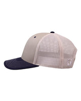 The Game GB452E Everyday Trucker Cap #color_Khaki/ Navy/ Stone