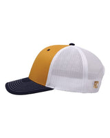 The Game GB452E Everyday Trucker Cap #color_Mustard Yellow/ Navy/ White