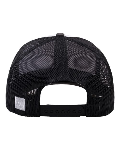 The Game GB452E Everyday Trucker Cap #color_White/ Charcoal/ Black