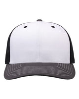 The Game GB452E Everyday Trucker Cap #color_White/ Charcoal/ Black