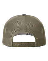 Richardson 112PFP Five-Panel Printed Trucker Cap #color_Marsh Duck Camo/ Loden