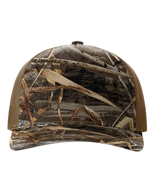 Richardson 112PFP Five-Panel Printed Trucker Cap #color_Realtree Max-7/ Buck