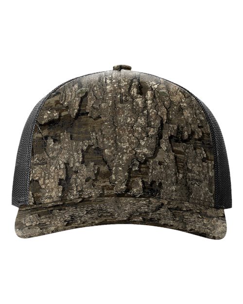 Richardson 112PFP Five-Panel Printed Trucker Cap #color_Realtree Timber/ Black