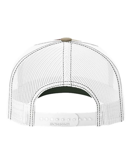 Richardson 112PFP Five-Panel Printed Trucker Cap #color_Green Camo/ White