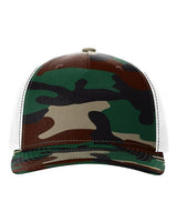 Richardson 112PFP Five-Panel Printed Trucker Cap #color_Green Camo/ White