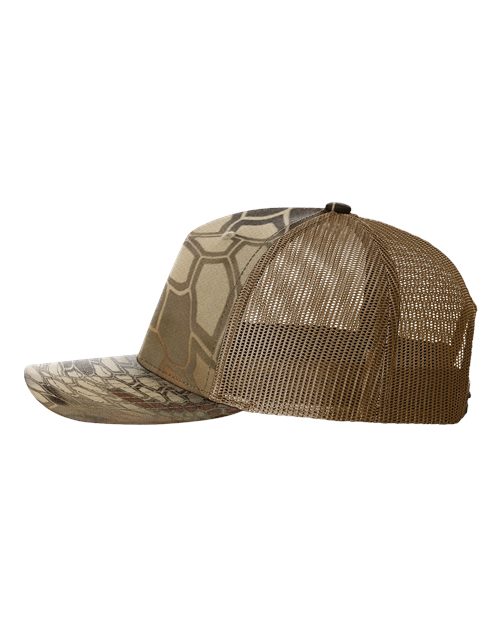 Richardson 112PFP Five-Panel Printed Trucker Cap #color_Kryptek Highlander/ Buck
