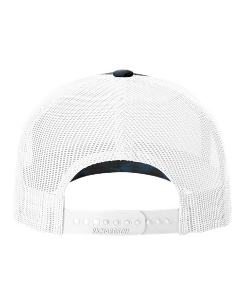 Richardson 112PFP Five-Panel Printed Trucker Cap #color_Kryptek Neptune/ White