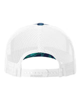 Richardson 112PFP Five-Panel Printed Trucker Cap #color_Kryptek Pontus/ White