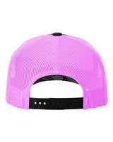 Richardson 112PFP Five-Panel Printed Trucker Cap #color_Kryptek Typhon/ Neon Pink