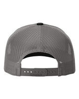 Richardson 112FPR Five-Panel Trucker with Rope Cap #color_Black/ Charcoal