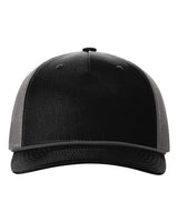 Richardson 112FPR Five-Panel Trucker with Rope Cap #color_Black/ Charcoal