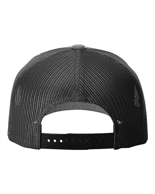 Richardson 112FPR Five-Panel Trucker with Rope Cap #color_Heather Grey/ Black