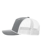 Richardson 112FPR Five-Panel Trucker with Rope Cap #color_Heather Grey/ White