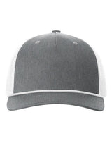 Richardson 112FPR Five-Panel Trucker with Rope Cap #color_Heather Grey/ White