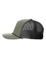 Richardson 112FPR Five-Panel Trucker with Rope Cap #color_Loden Green/ Black