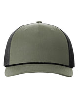 Richardson 112FPR Five-Panel Trucker with Rope Cap #color_Loden Green/ Black
